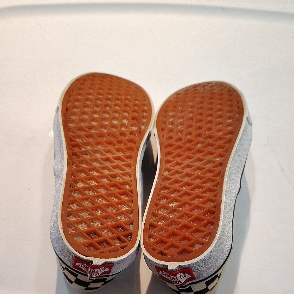 Vans Kids Black and White Checkered Sneakers WM - Picture 5 of 8